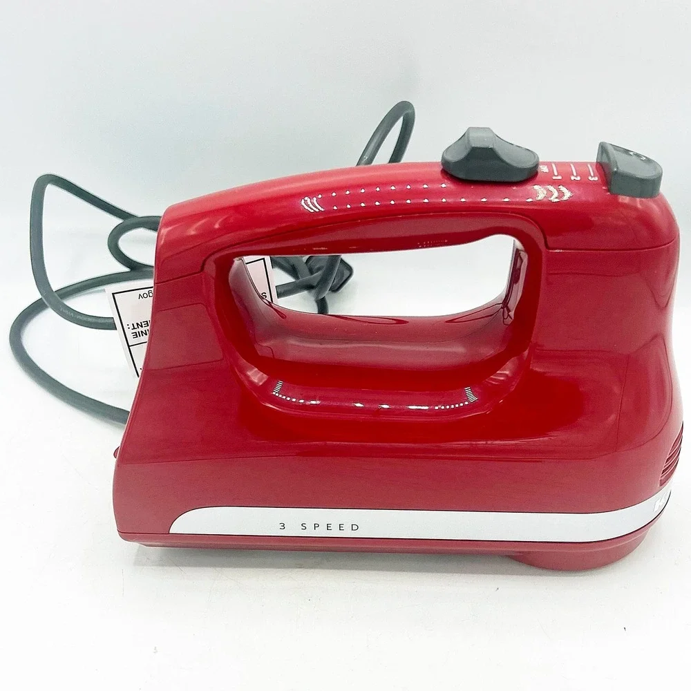 KitchenAid Hand Mixer Red 3 Speed Ultra Power KHM312ER‎ no beaters